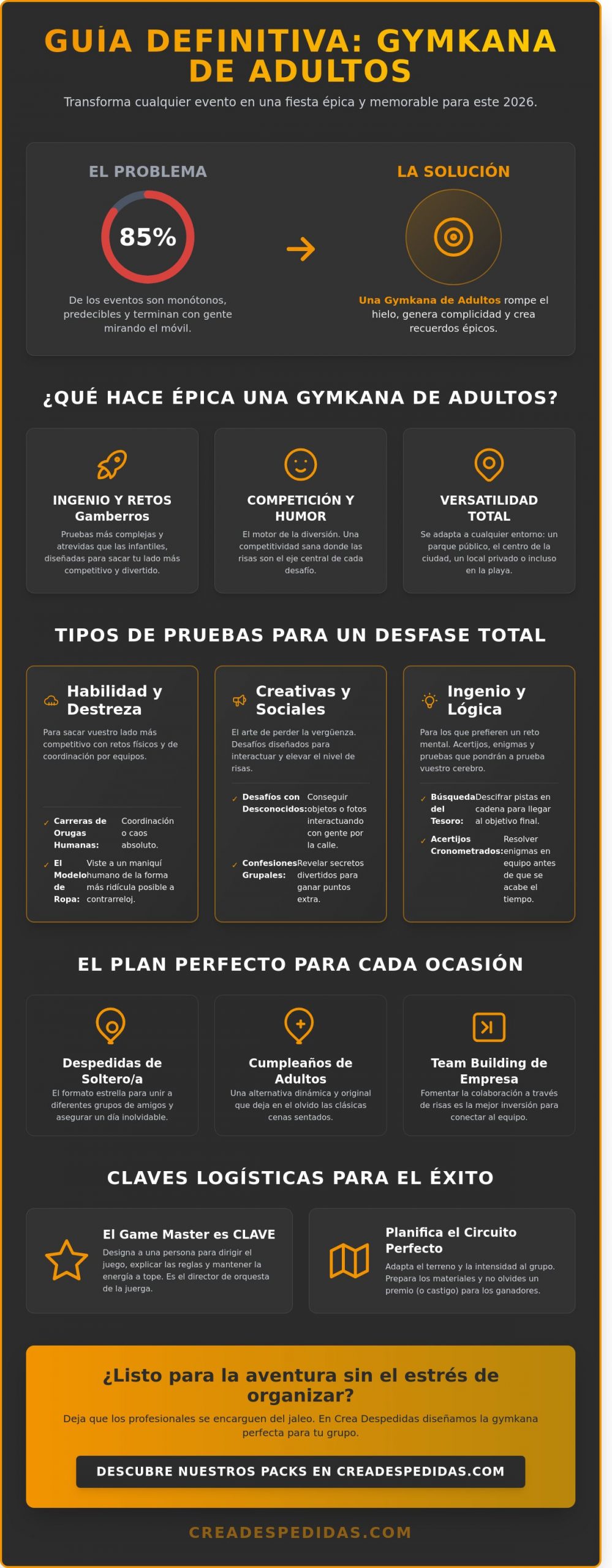 Pruebas para una gymkana de adultos: La guía definitiva para un evento legendario en 2026