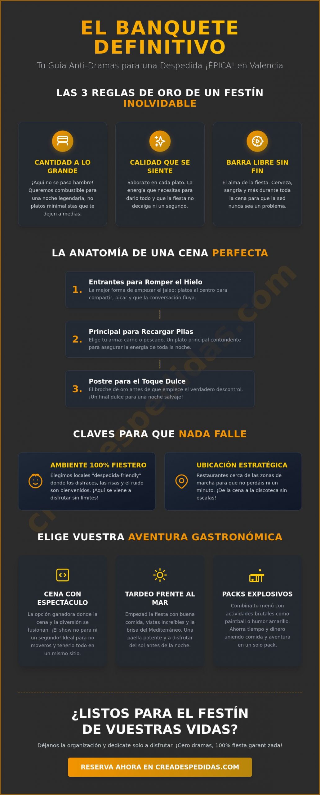 Menús para grupos de despedida en Valencia: El festín legendario de 2026