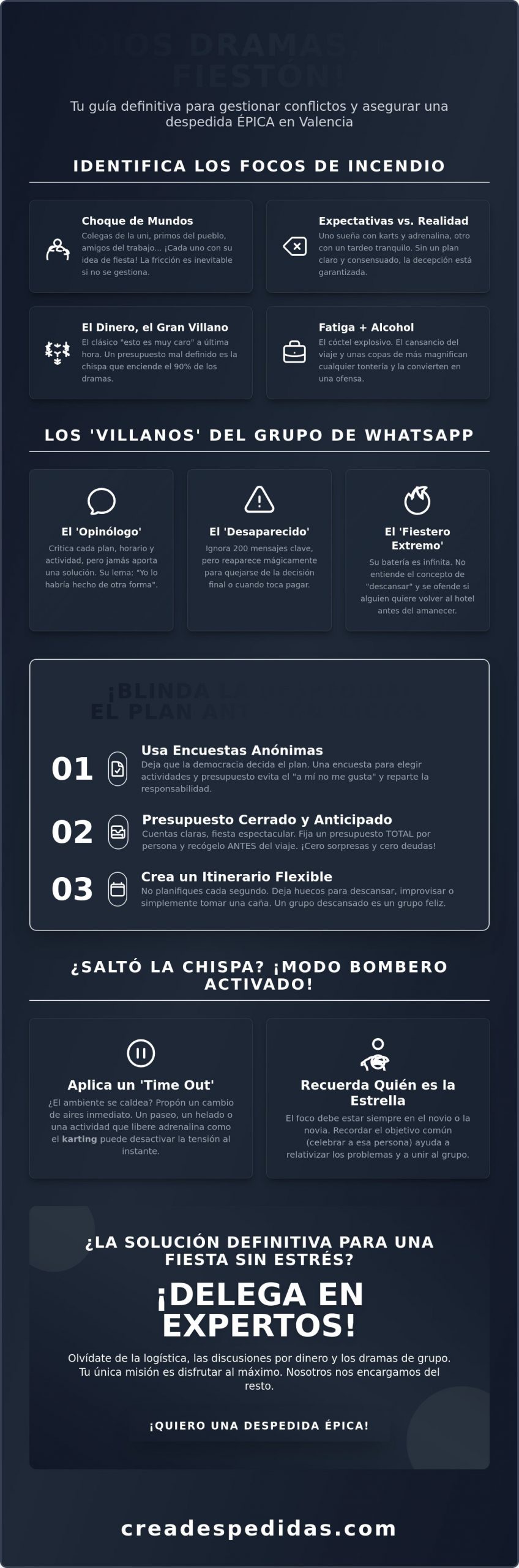 Cómo gestionar conflictos en un grupo de despedida: ¡Que nada pare la fiesta!