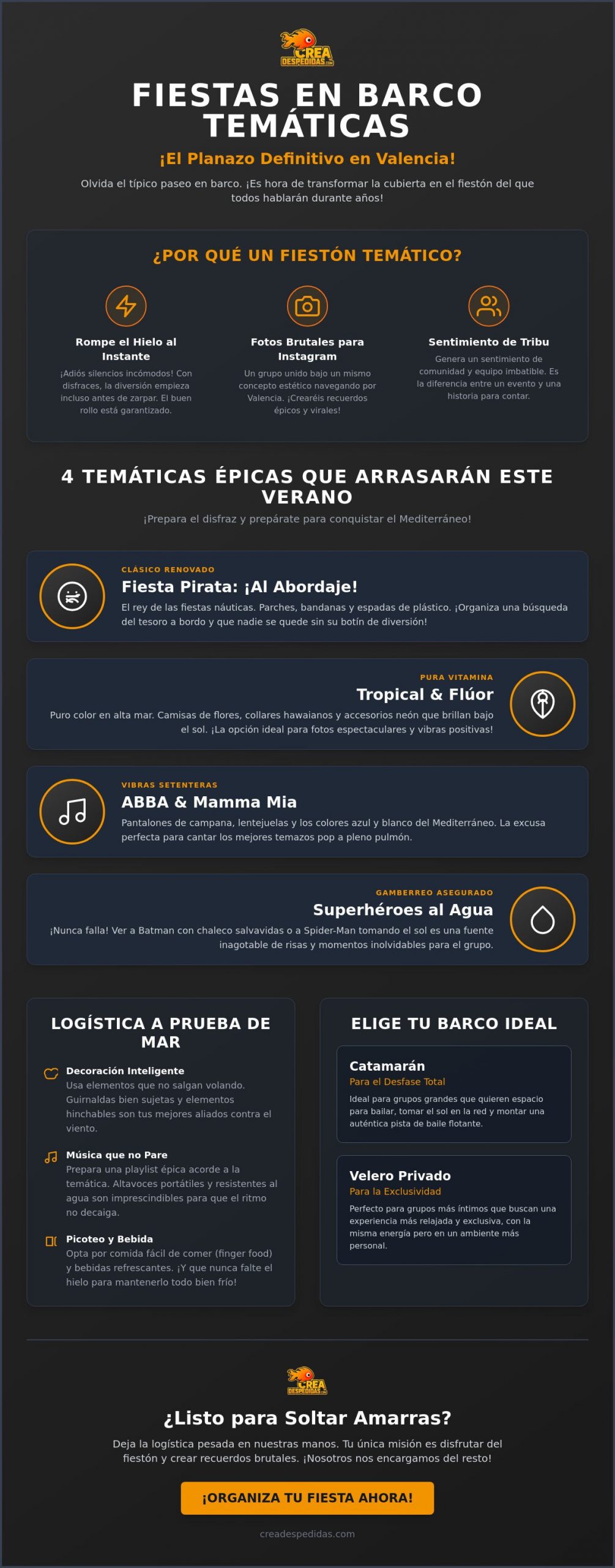 Ideas para una fiesta en barco temática: ¡Monta el fiestón del verano en Valencia!