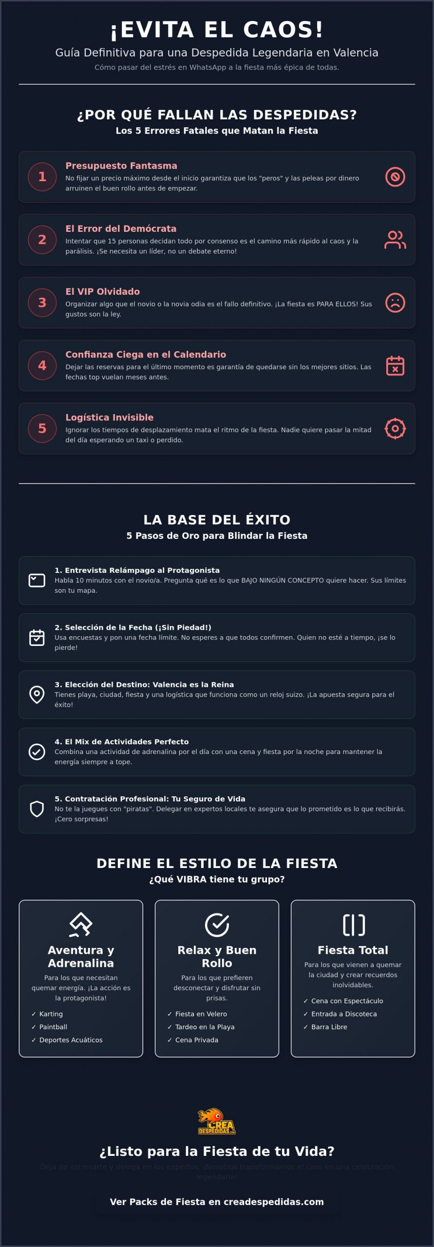 Cómo evitar que la despedida sea un desastre: Guía para organizadores al borde del colapso