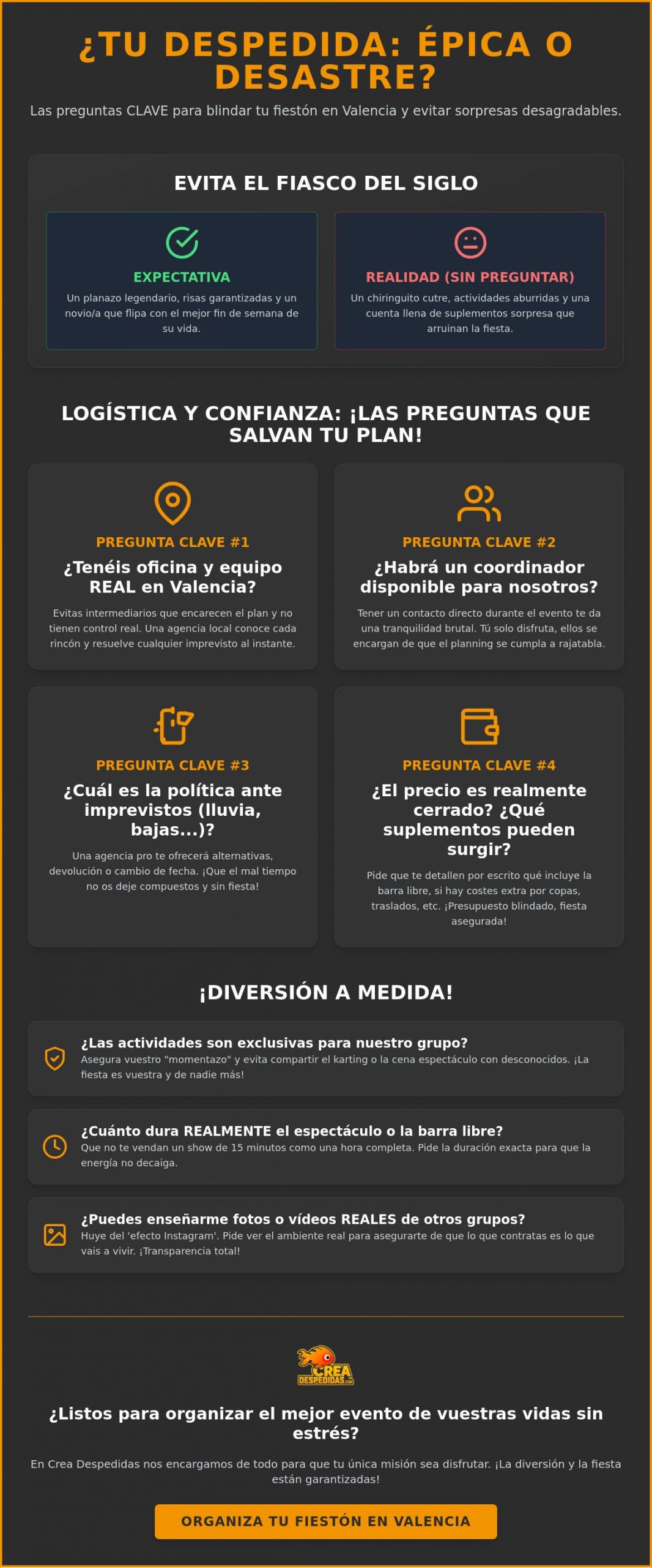 ¿Qué preguntar a una agencia de despedidas? La guía para un fiestón sin sorpresas en 2026